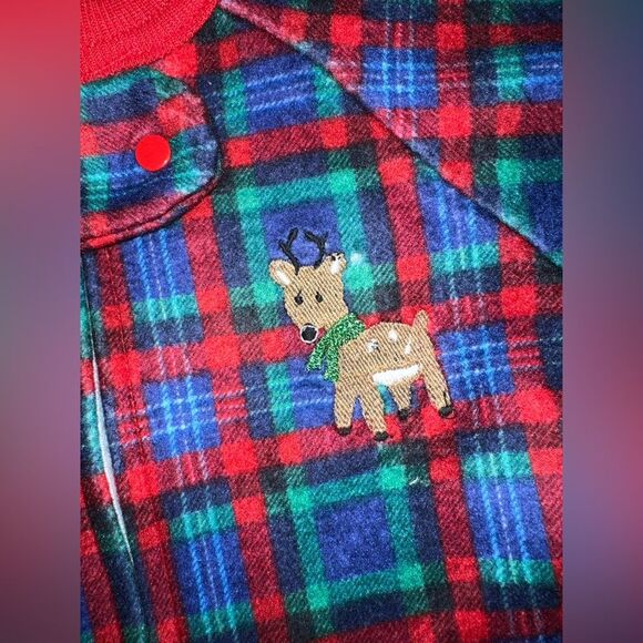 Carter's Baby Vintage Holiday Christmas Plaid Reindeer Sleep Sack‎ Up To 21lbs - Picture 5 of 9